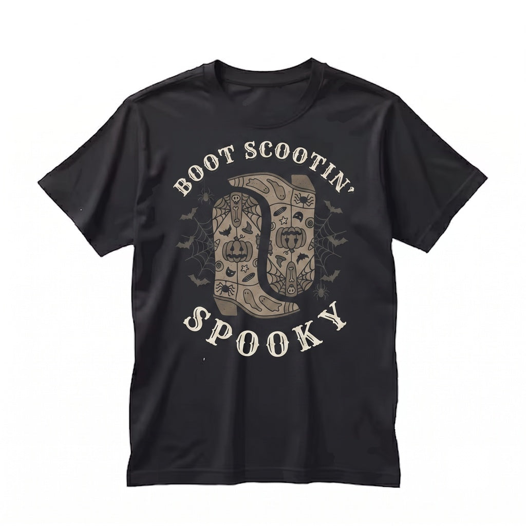 Boot Scootin Spooky Western Halloween Graphic Country Cowgirl Unisex TShirt