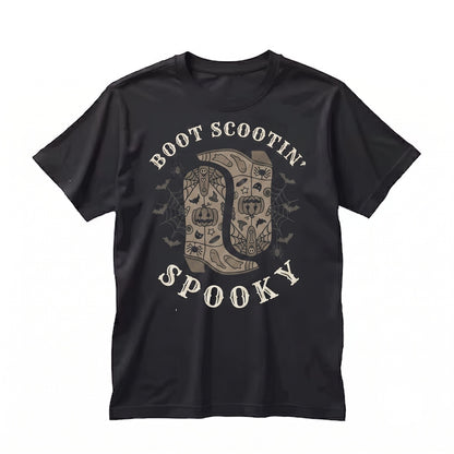 Boot Scootin Spooky Western Halloween Graphic Country Cowgirl Unisex TShirt