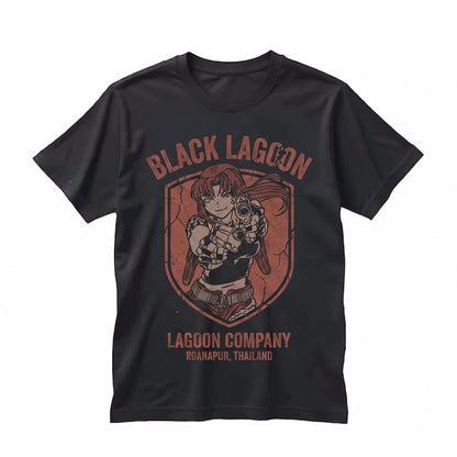 Revy Black Lagoon Anime Graphic Waifu Manga Vintage Cotton Streetwear Apparel Unisex TShirt