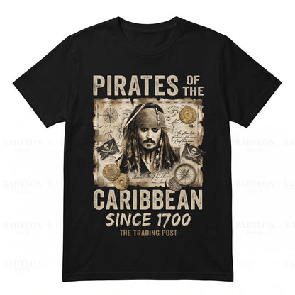 Vintage Captain Jack Swashbuckler Pirate Caribbean Ride Theme Park Graphic Unisex TShirt