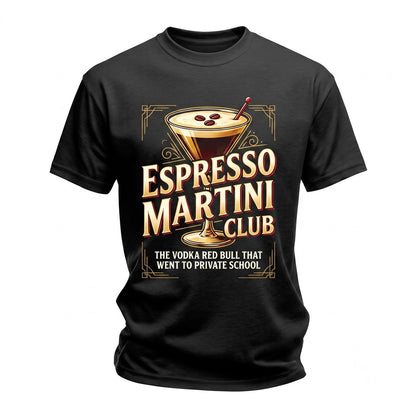 Espresso Martini Cocktail Club Tini Time Retro Unisex TShirt