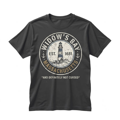 Widows Bay Tourist Retro Haunted Town Horror Graphic Vintage Halloween Travel Souvenir Unisex TShirt
