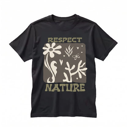 Botanical Nature Respect Earth Plant Graphic Vintage Print Eco Unisex TShirt