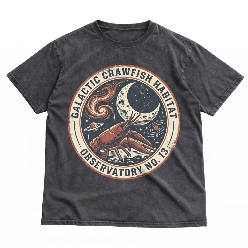 Three Cherry Shrimp Moon Neocaridina Galaxy Aquarium Hobbyist Gift Vintage Wash Retro Aquatic Pet Lover Graphic Unisex TShirt