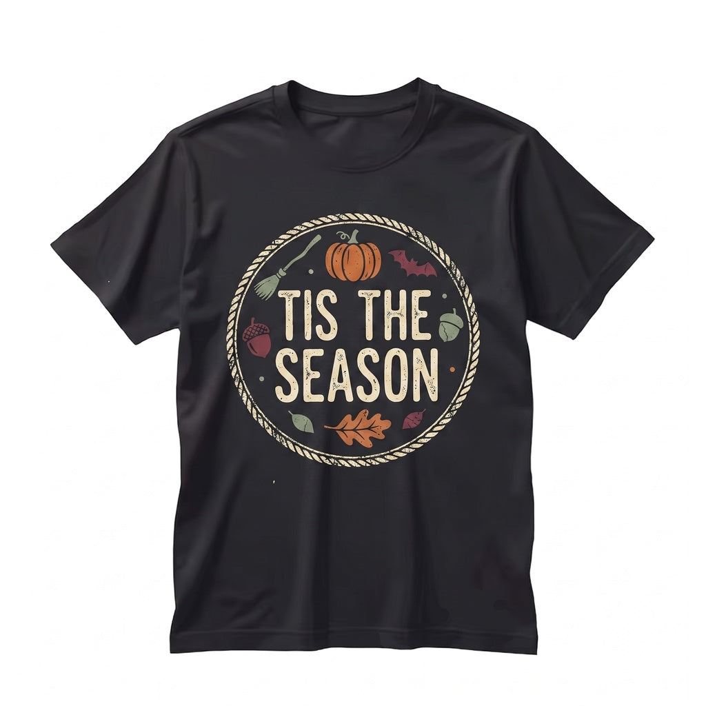 Cute Tis The Season Pumpkin Halloween Thanksgiving Baseball Gift Unisex TShirt