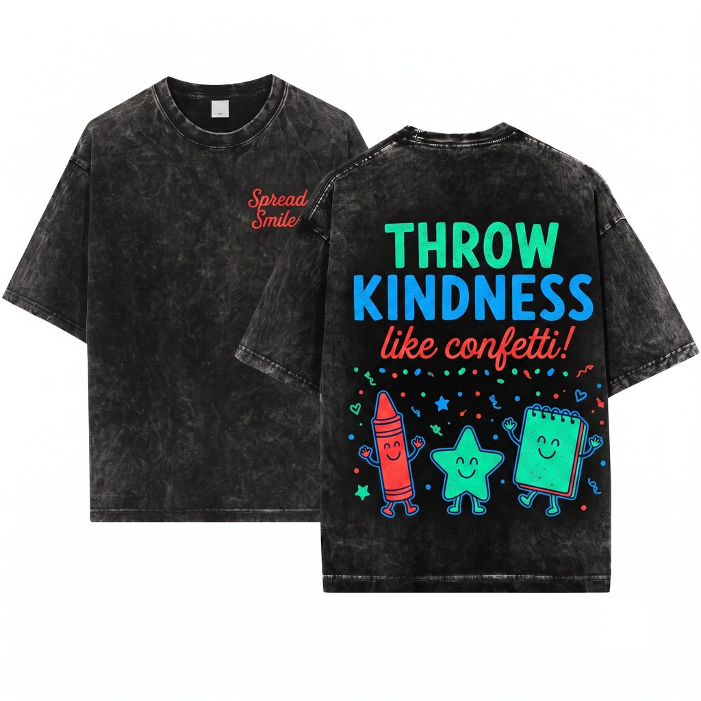 Kindness Classroom Graphic Positive Teacher Educator Appreciation Gift Inspirational Unisex Wash T-Shirt