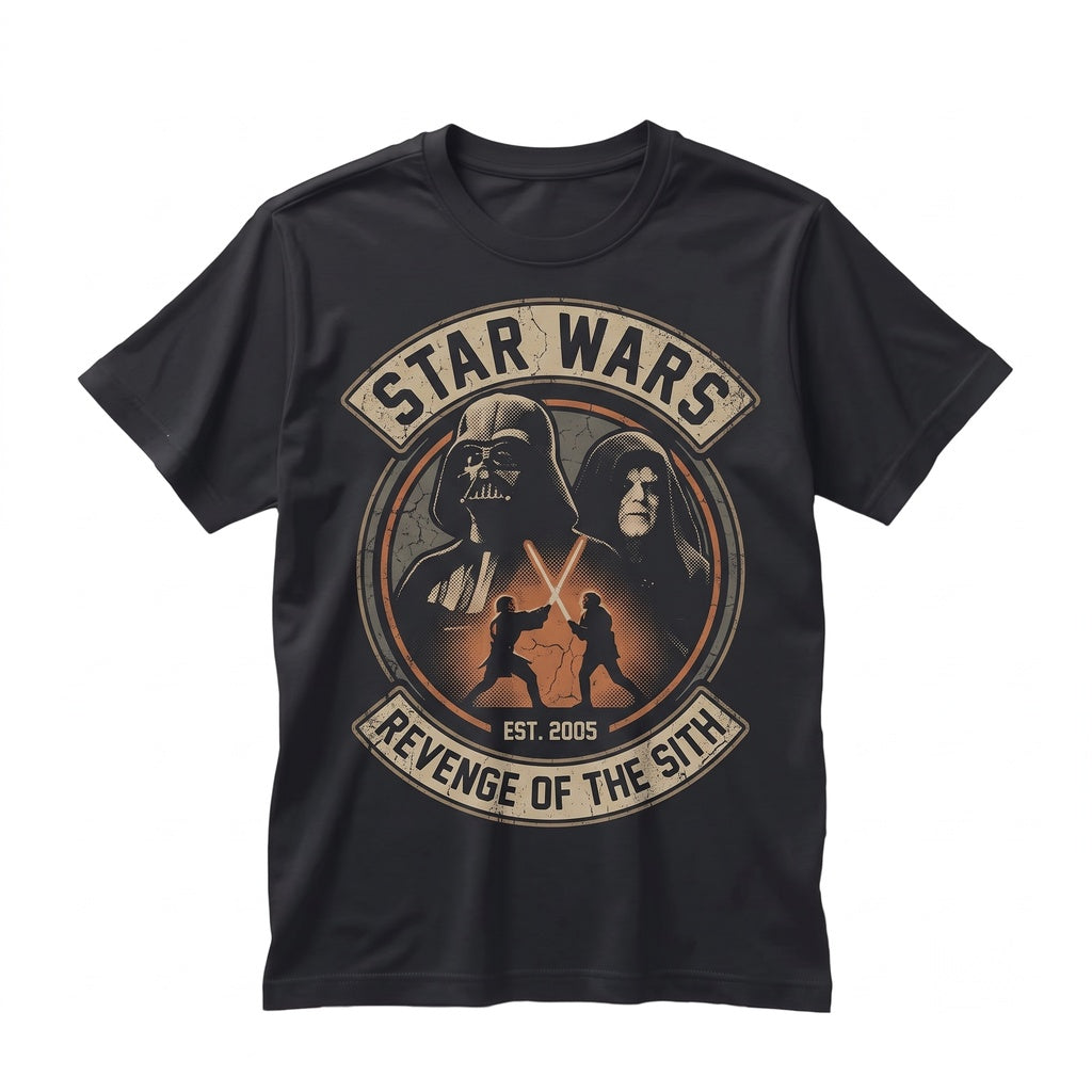 Oversized Revenge of the Sith Retro Anakin Skywalker Movie Poster Sci-Fi Graphic Unisex TShirt