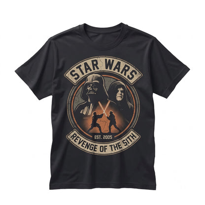 Oversized Revenge of the Sith Retro Anakin Skywalker Movie Poster Sci-Fi Graphic Unisex TShirt