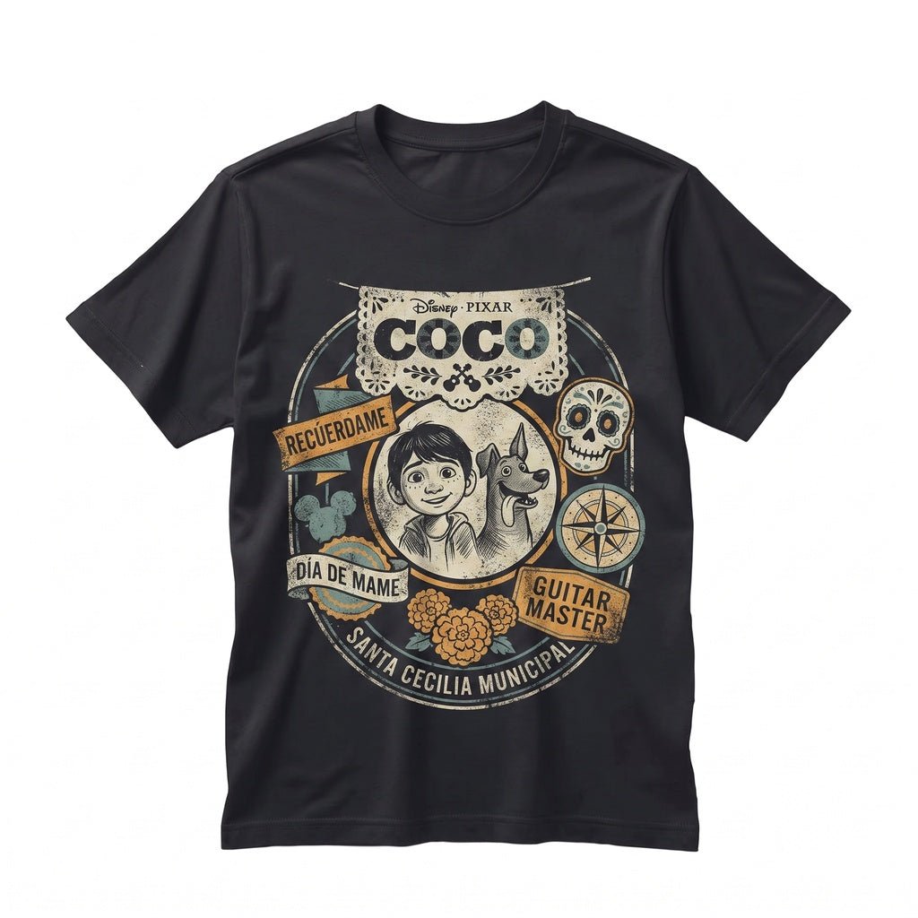 Coco Miguel Rivera Dante Sugar Skull Day of the Dead Skeleton Calavera Balloon Unisex TShirt