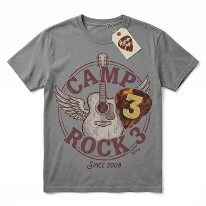 Camp Rock Logo Trendy 3 Land Vacation Matching Squad Group Graphic Top Unisex TShirt