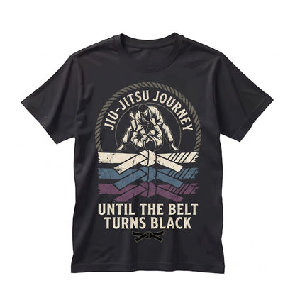 Keep Rolling Until The Belt Turns Black Funny BJJ Jiu Jitsu Grappling MMA Fighter Martial Arts Training Gym Gift Unisex TShirt