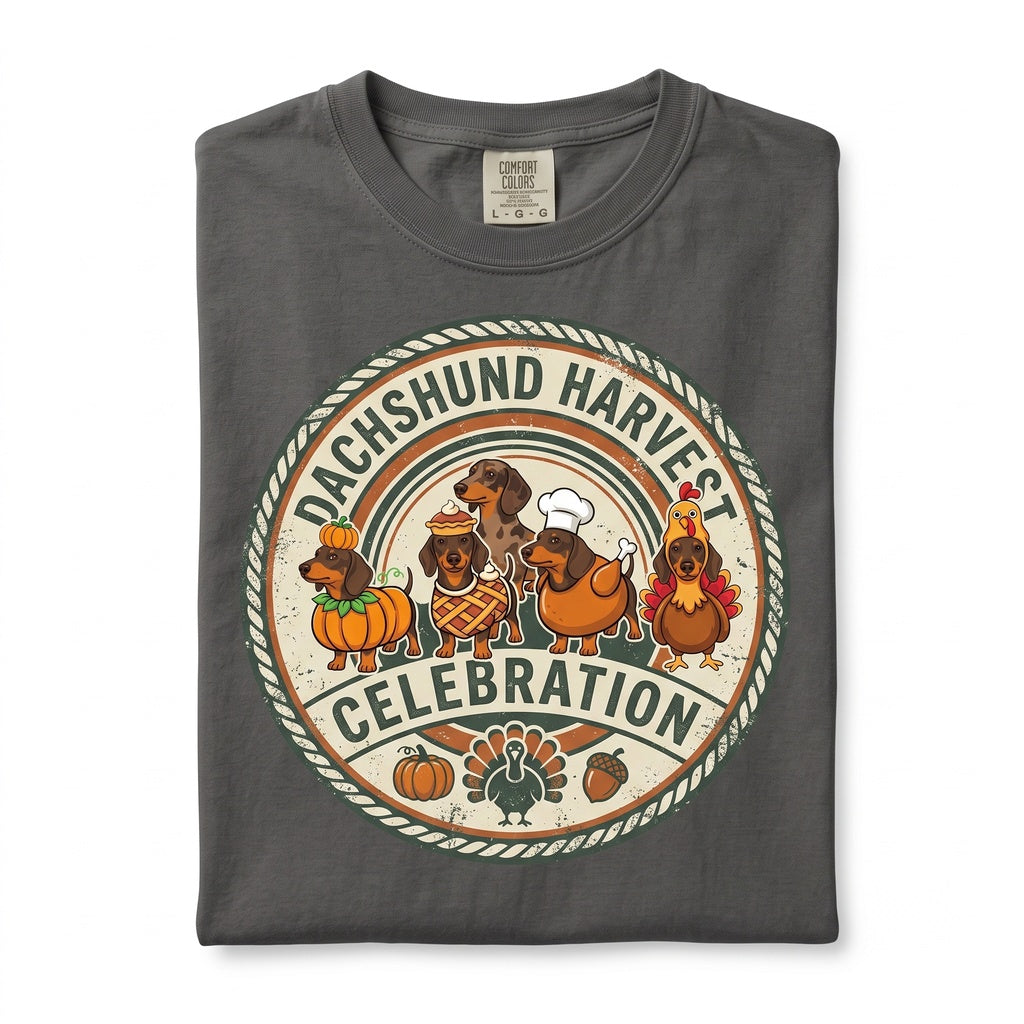 Funny Dachshund Thanksgiving Turkey Dog Mama Family Fall Autumn Pet Lover Graphic Apparel Unisex TShirt