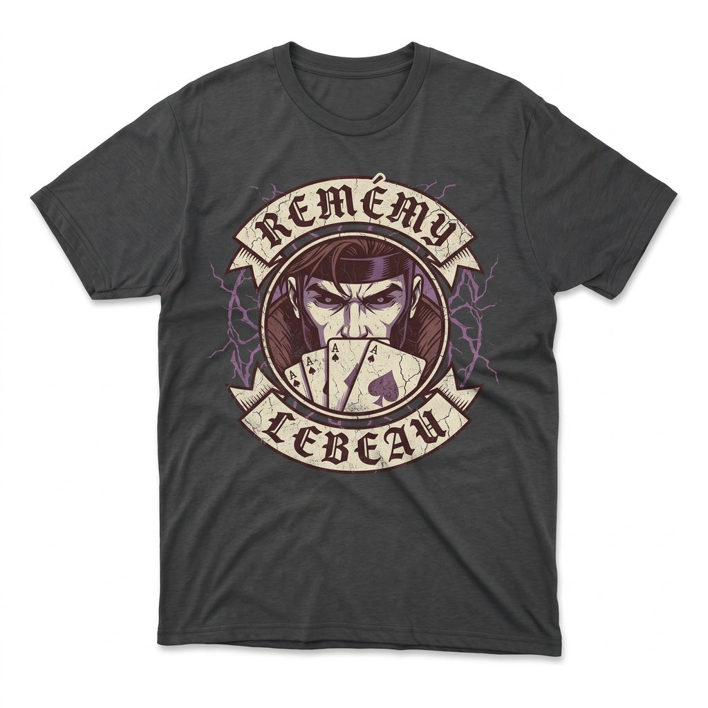 Oversized Gambit Graphic Kinetic Playing Cards Mutant Hero Remy LeBeau Vintage 90s Comic Unisex TShirt