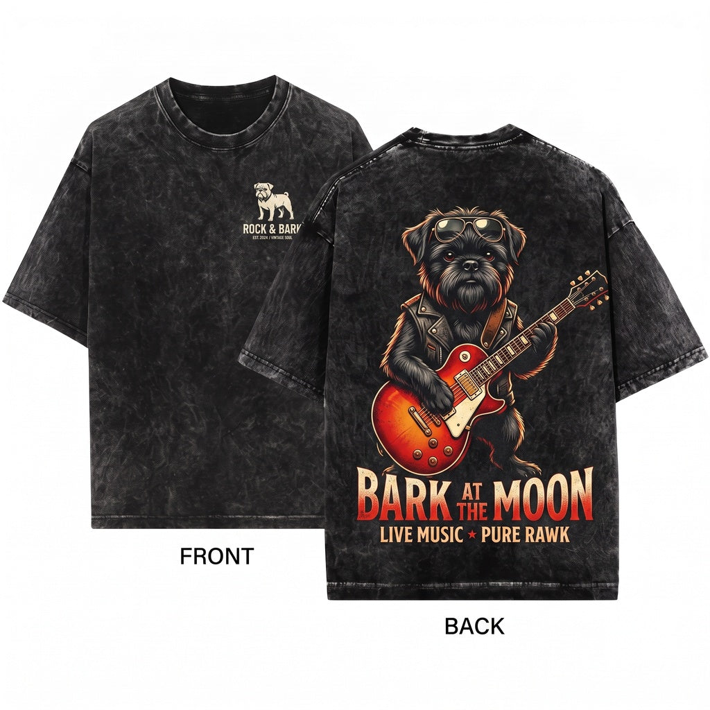 Affenpinscher Guitar Music Lover Monkey Terrier Mom Dad Gift Funny Rock Dog Unisex Wash T-Shirt