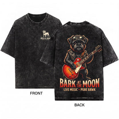 Affenpinscher Guitar Music Lover Monkey Terrier Mom Dad Gift Funny Rock Dog Unisex Wash T-Shirt