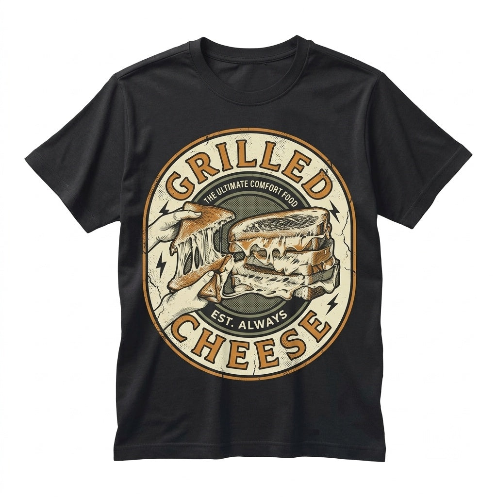 Grilled Cheese Graphic Food Lover Funny Aesthetic Weird Vaporwave 90s Vintage Apparel Unisex TShirt