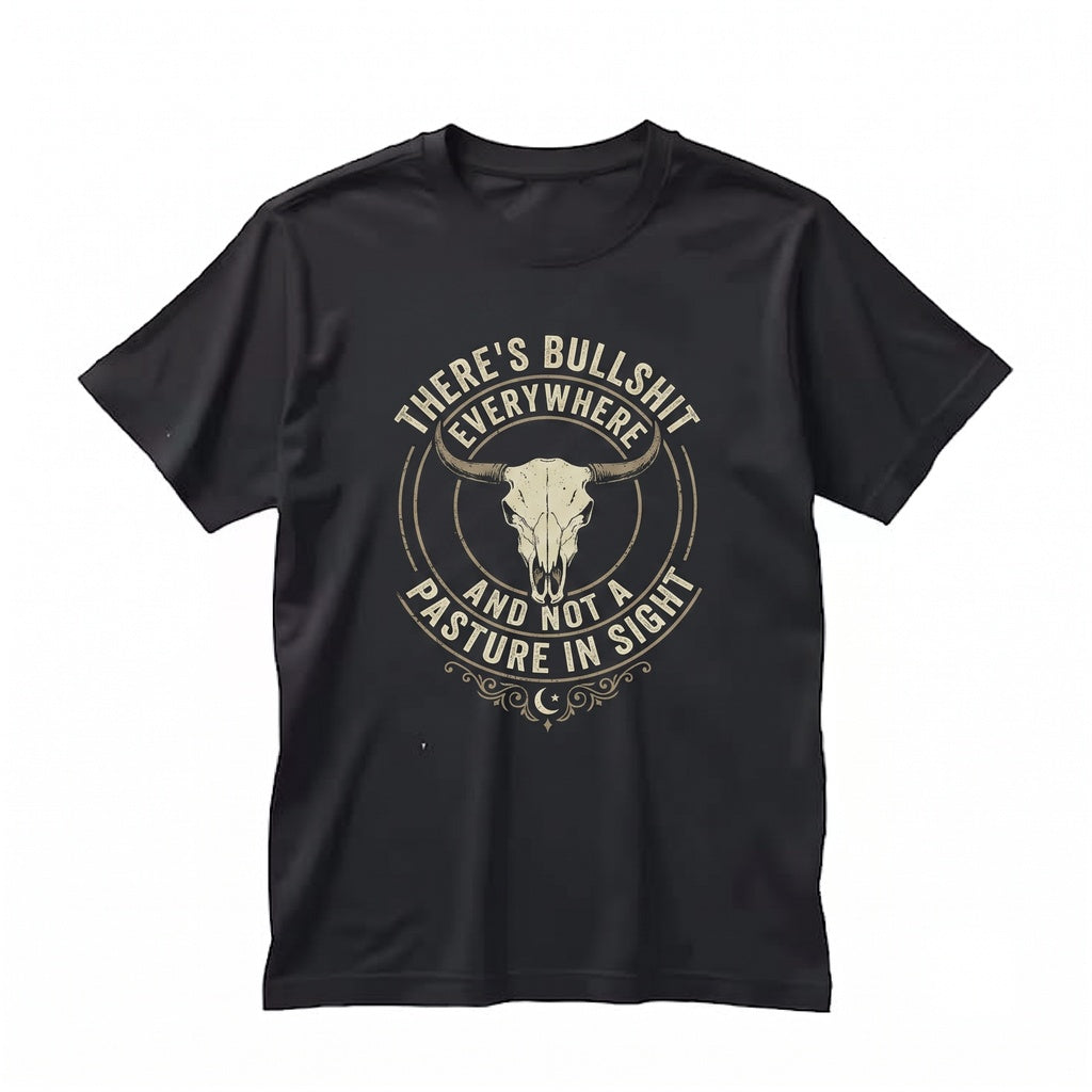 Funny Bull Country Western Graphic Rodeo Cowboy Novelty Unisex TShirt