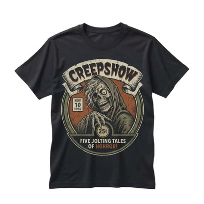 Vintage 1980s Cult Classic Horror Anthology Comic Graphic Apparel, Graphite Youth Small Unisex TShirt