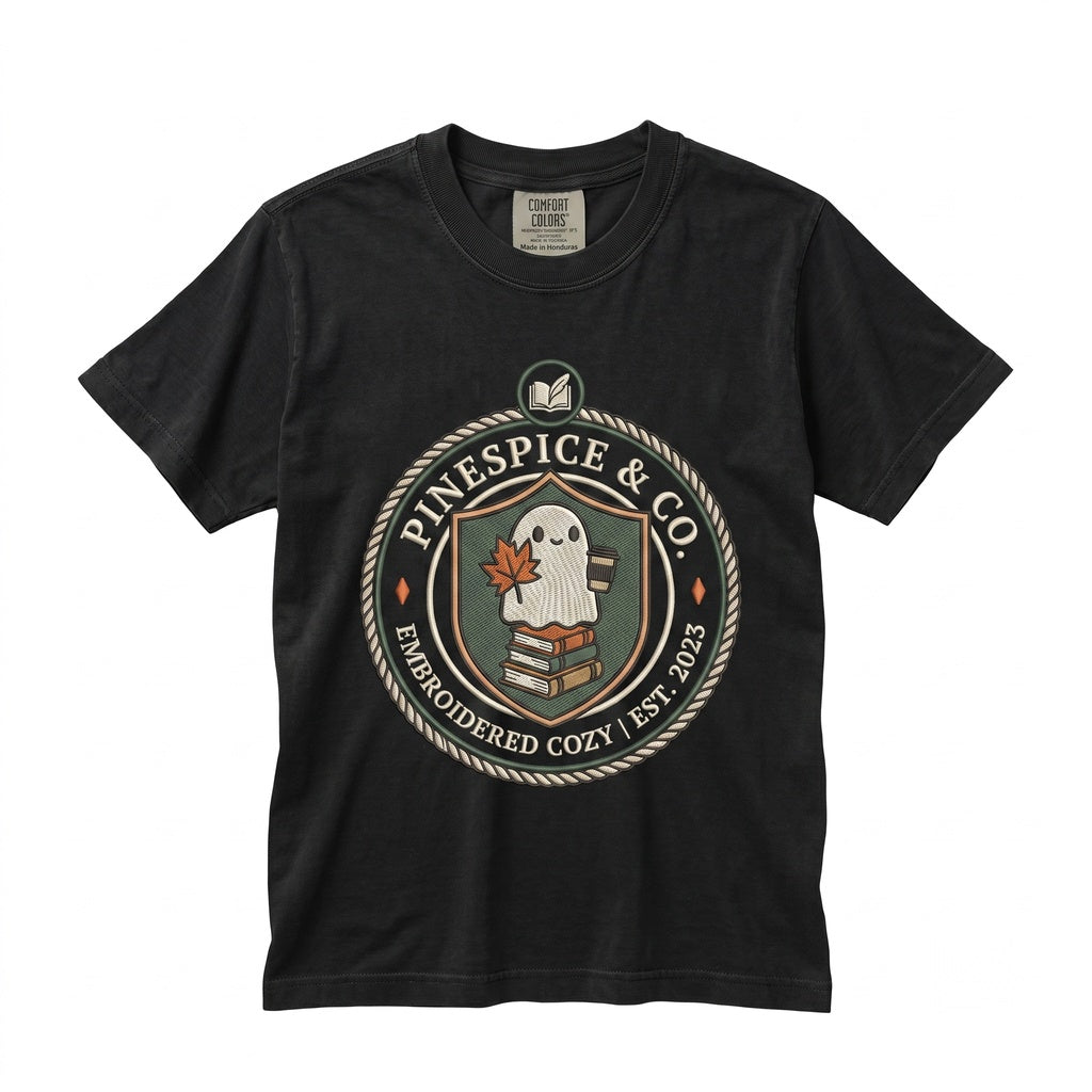 Embroidered Cute Ghost Coffee Cozy Autumn Pumpkin Patch Fall Outfit Unisex TShirt