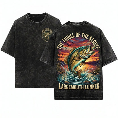 Vintage 90s Smallmouth Bass Fishing Retro Bronzeback Angler Graphic River Nature Aesthetic Gift Unisex Wash T-Shirt