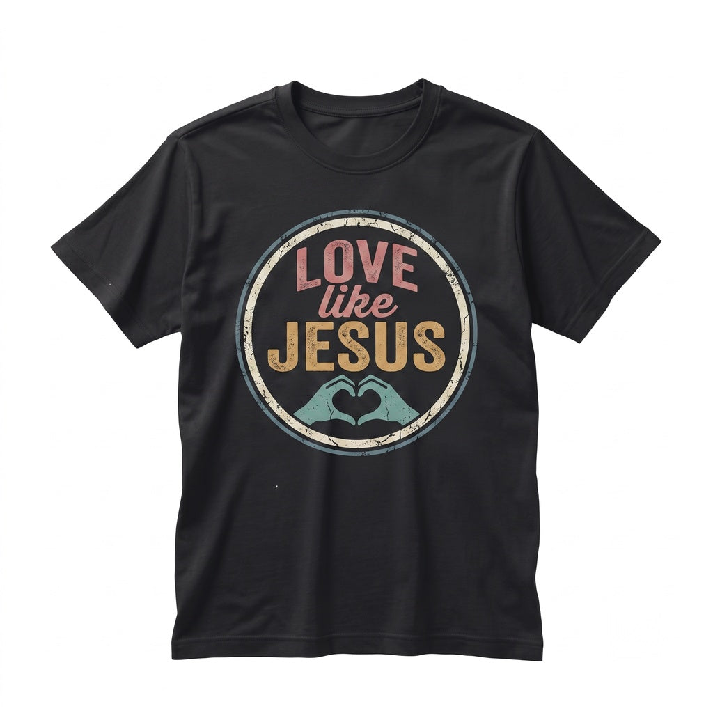 Love Like Jesus Front and Back Pastel Christian Religious Faith Gospel Crewneck Pullover Sweater Unisex TShirt