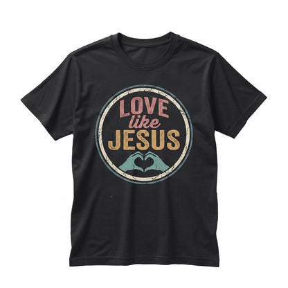 Love Like Jesus Front and Back Pastel Christian Religious Faith Gospel Crewneck Pullover Sweater Unisex TShirt