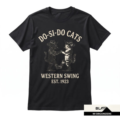 Funny Cowboy Dancing Cat Graphic Western Country Meme Lover Gift Unisex TShirt