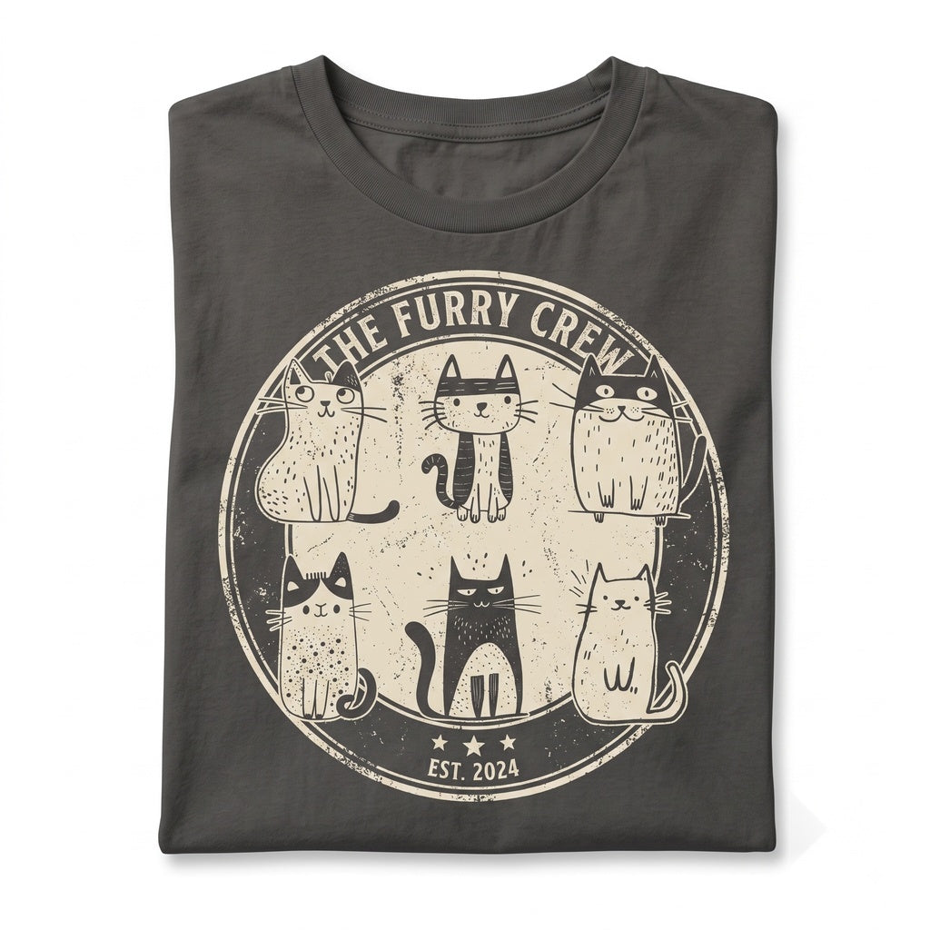 Cute Drawn Retro Kitten Graphic Cat Mom Gift Adorable Unisex TShirt
