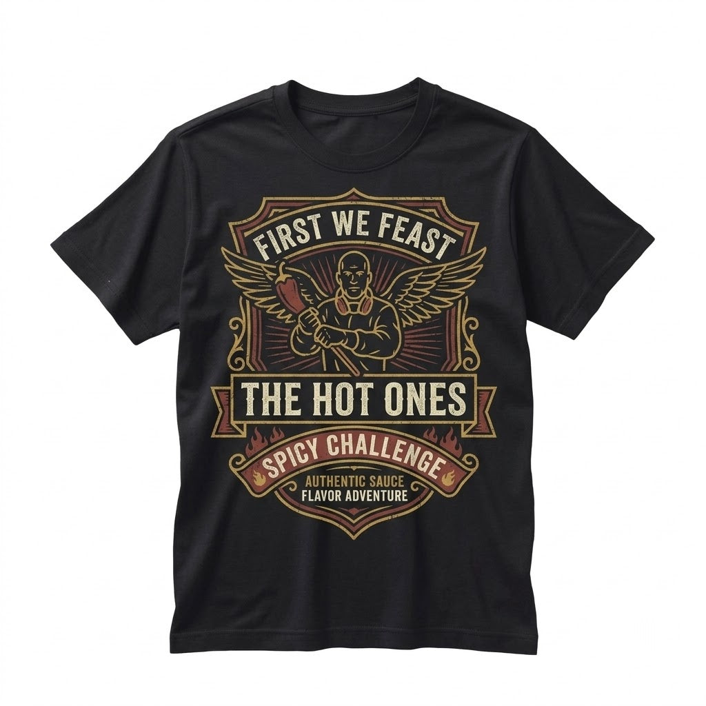 Spicy Wings Interview Talk Show Graphic Cotton Apparel Unisex TShirt