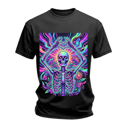 Gothic Spooky Skeleton Heart Hands Love Aesthetic Unisex TShirt