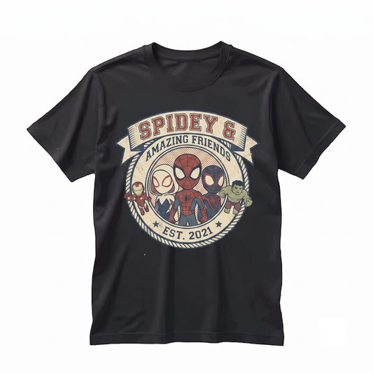Coquette Web-Slinger Amazing Friends Comic Animated Theme Park Family Vacation Matching Graphic Unisex TShirt