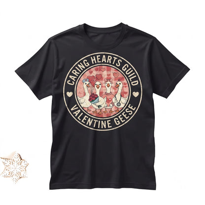 Funny Nurse Valentine Silly Goose Caring Hearts ER RN Appreciation Unisex TShirt
