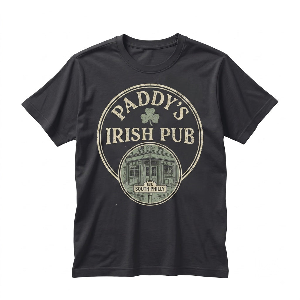 Retro Philadelphia Irish Bar Graphic Novelty Apparel Unisex TShirt