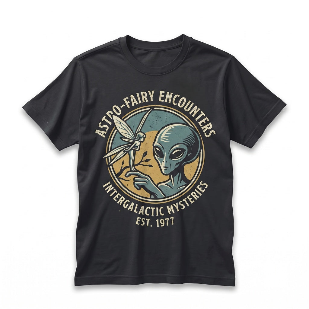 Glowing Alien Fairy Graphic Trippy Surreal Festival Psychedelic Rave Oversized Unisex TShirt