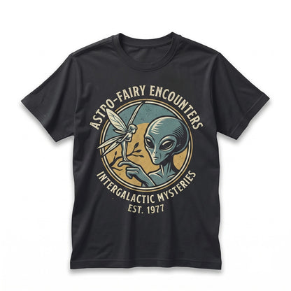 Glowing Alien Fairy Graphic Trippy Surreal Festival Psychedelic Rave Oversized Unisex TShirt