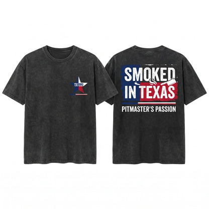 Texas Lone Star Flag BBQ Grilling Smoker Pitmaster Chef Gift Unisex Wash T-Shirt