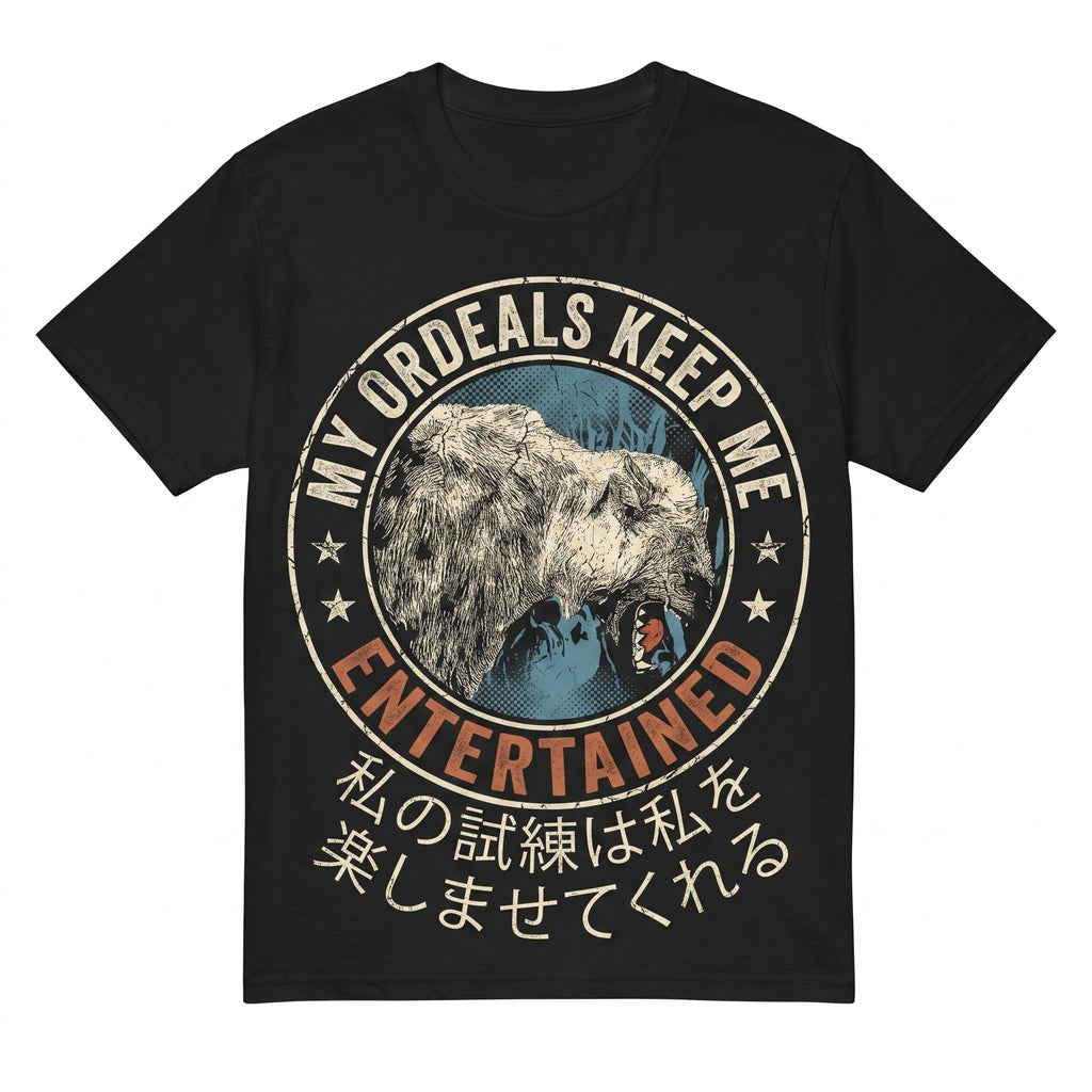My Ordeals Vintage Japanese Hyena Graphic Cotton Short Sleeve Unisex TShirt