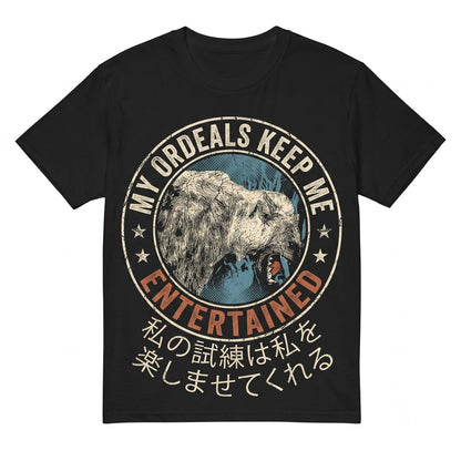 My Ordeals Vintage Japanese Hyena Graphic Cotton Short Sleeve Unisex TShirt