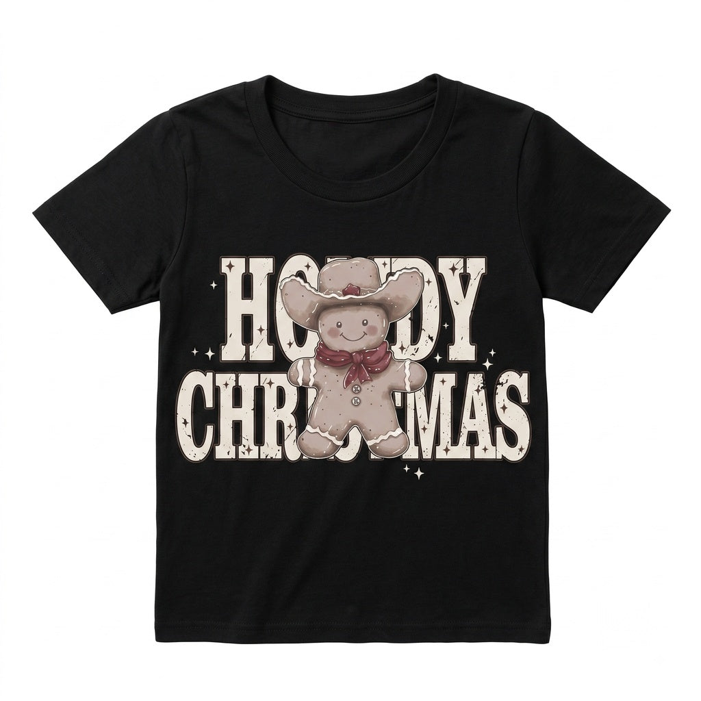 Howdy Country Christmas Western Gingerbread Cowboy Holiday Crewneck Sweatshirt Pullover Sweater Unisex TShirt
