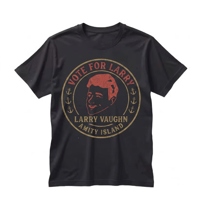 Mayor Larry Vaughn Amity Island Funny Shark Movie Graphic Retro Cotton Apparel Unisex TShirt