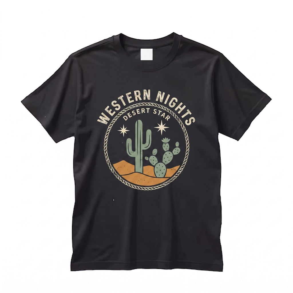 Southwest Desert Cactus Sunset Graphic Rustic Western Landscape Arizona Nature Adventure Gift Unisex TShirt