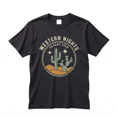Southwest Desert Cactus Sunset Graphic Rustic Western Landscape Arizona Nature Adventure Gift Unisex TShirt