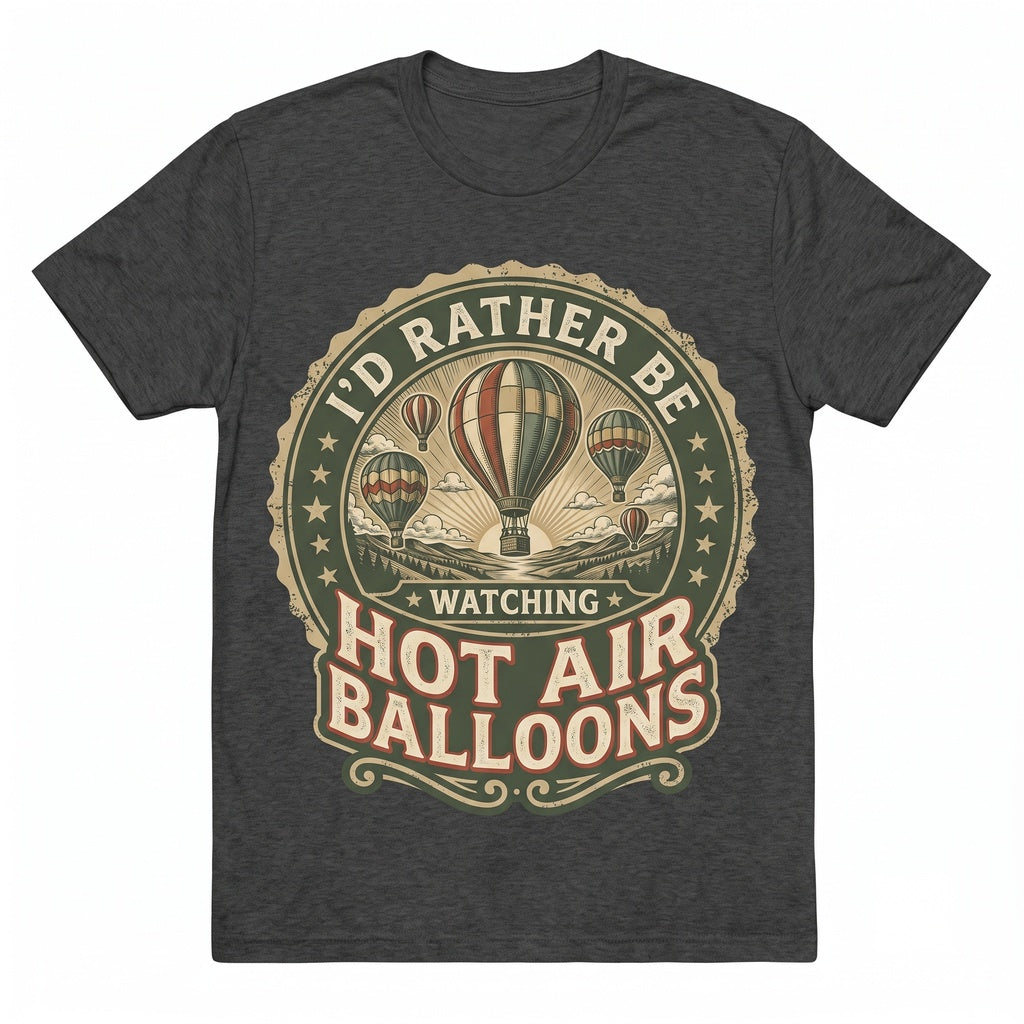 Hot Air Balloon Vintage Adventure Travel Scenic Graphic Cotton Unisex TShirt