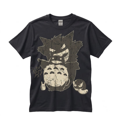 Spooky Forest Spirit Ghost Anime Vintage Washed Sleeveless Tank Graphic Top Unisex TShirt