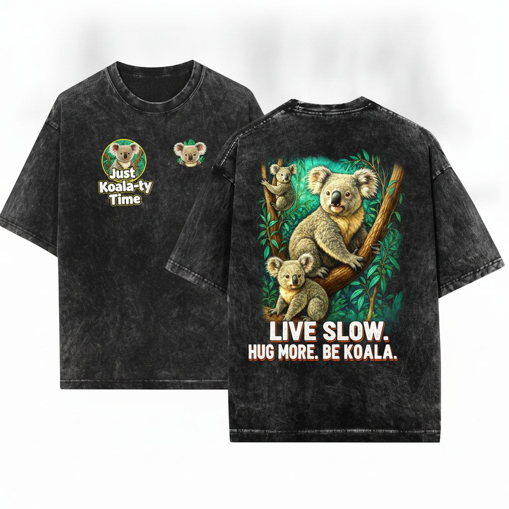 Vintage Australian Nature Retro Forest Animal Graphic Top Unisex Wash T-Shirt