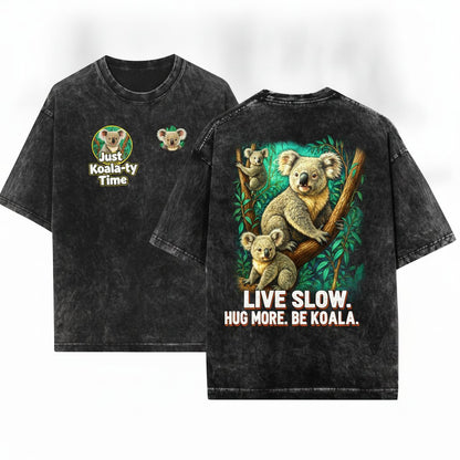 Vintage Australian Nature Retro Forest Animal Graphic Top Unisex Wash T-Shirt