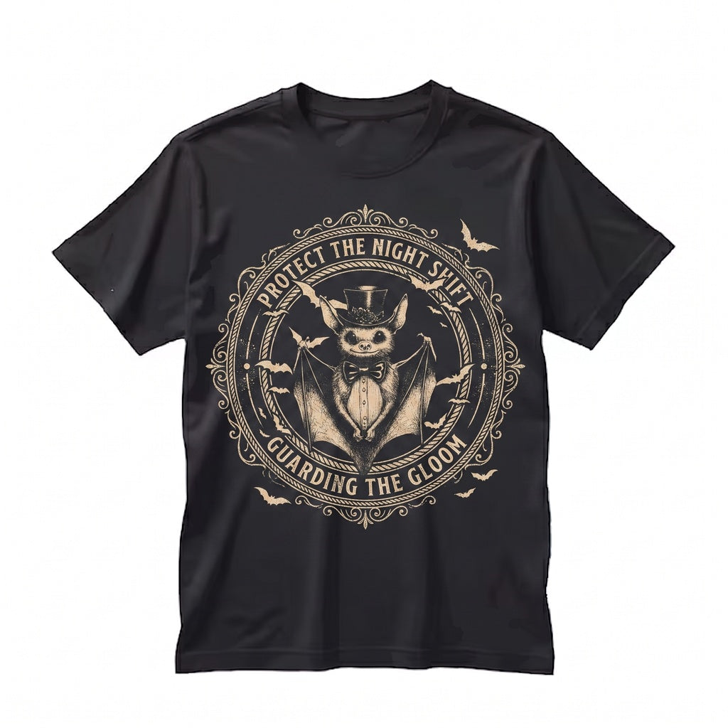 Dapper Bat Gothic Animal Spooky Halloween Graphic Clothes Vintage Horror Novelty Apparel Unisex TShirt