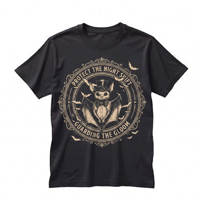 Dapper Bat Gothic Animal Spooky Halloween Graphic Clothes Vintage Horror Novelty Apparel Unisex TShirt