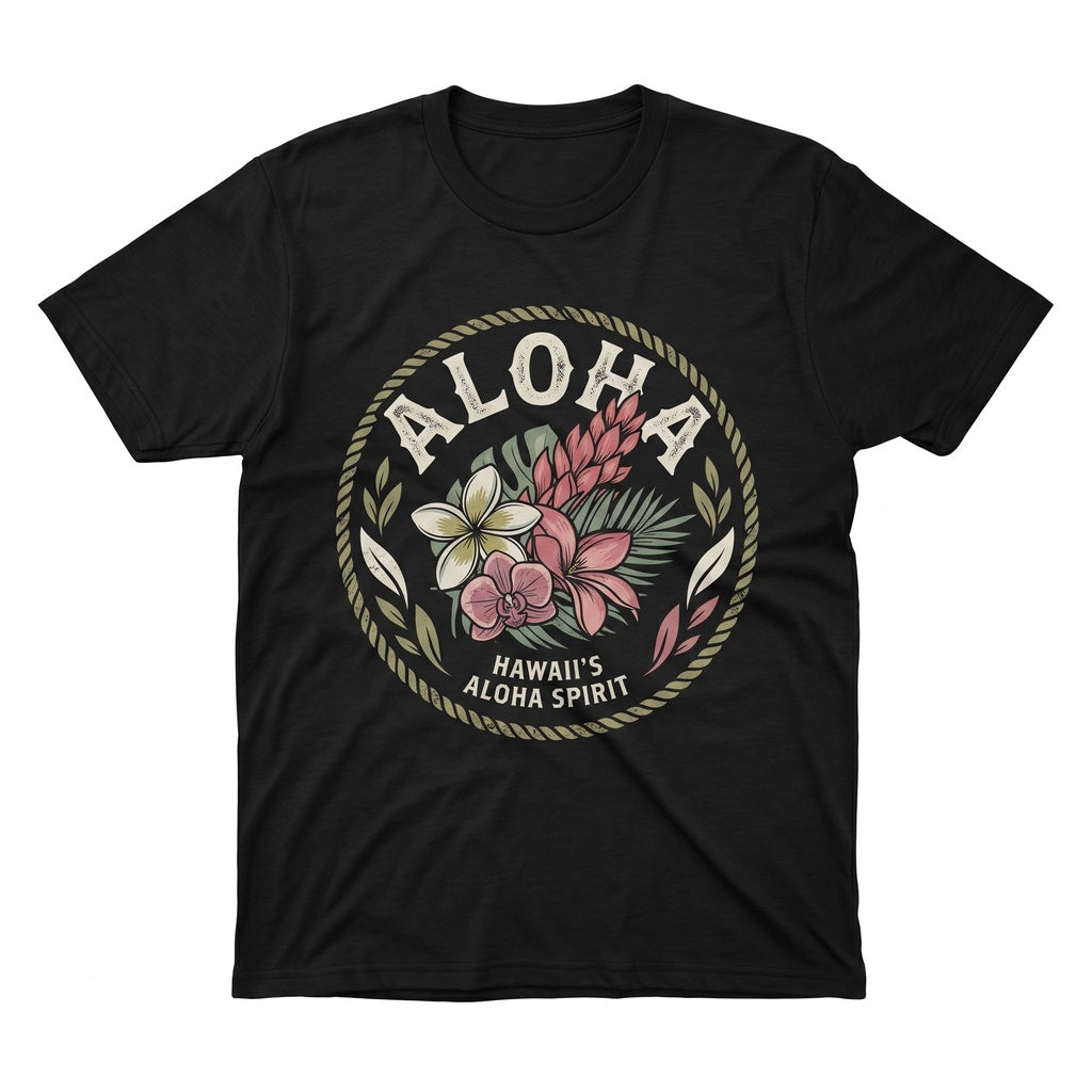 Hawaii Aloha Hawaiian Flowers Matching Family Vacation Couple Friends Beach Surfing Travel Gifts Unisex TShirt