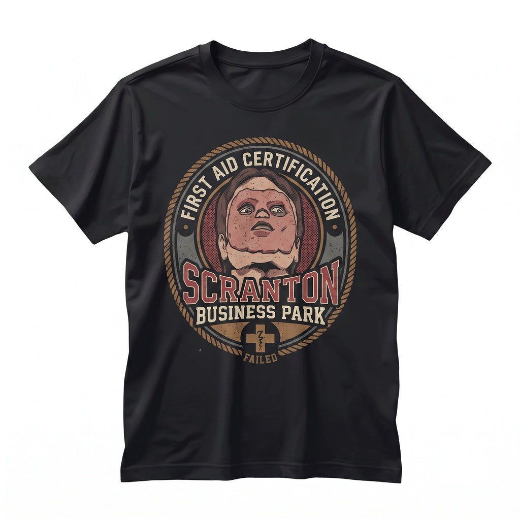 Dwight Schrute CPR Graphic First Aid Comedy Sitcom Apparel Unisex TShirt
